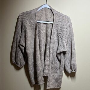 Women's Open-Front Knit Sweater - Taupe